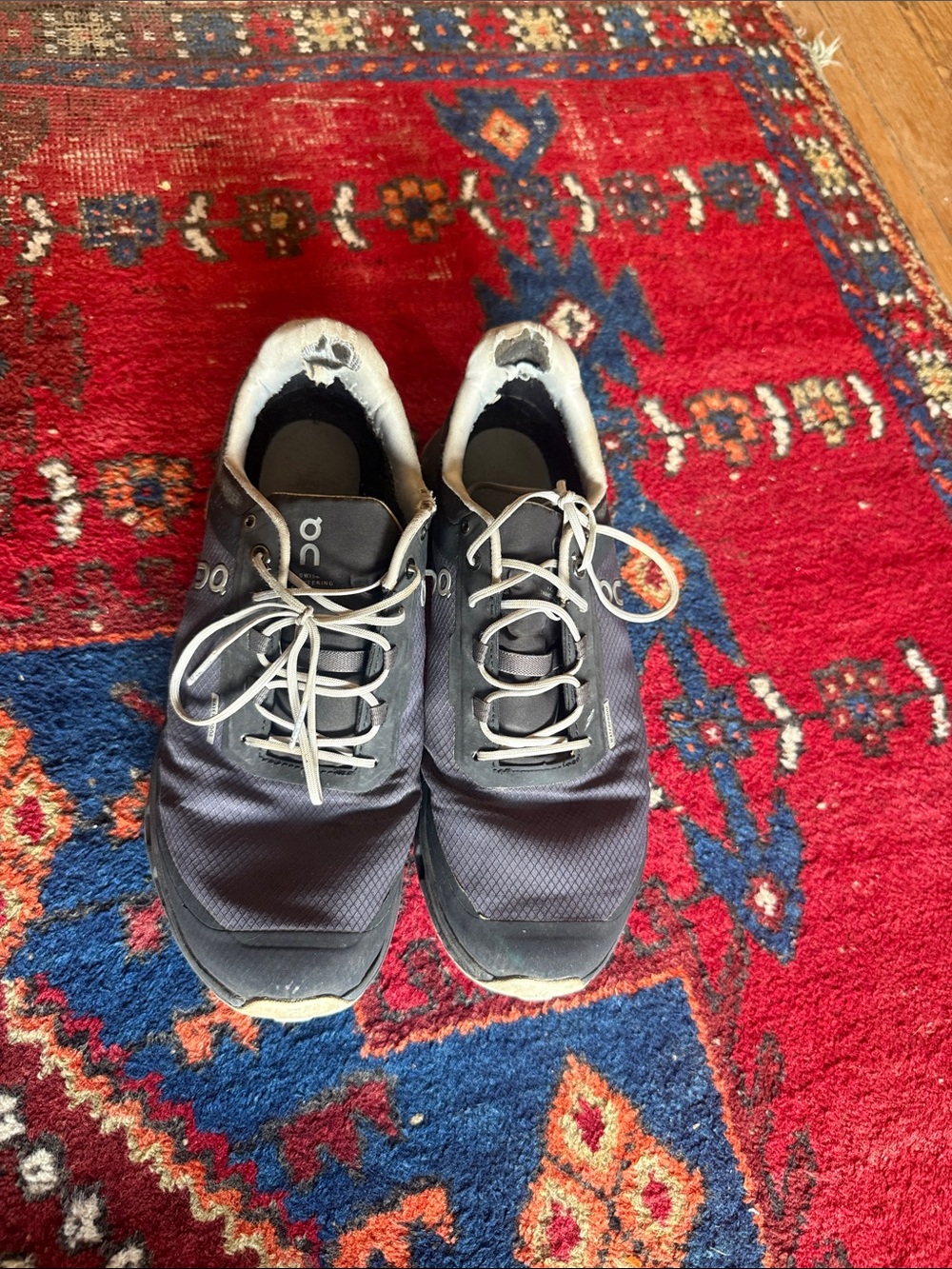 On Running Cloud Men’s Waterproof Running Shoes — Black and Gray